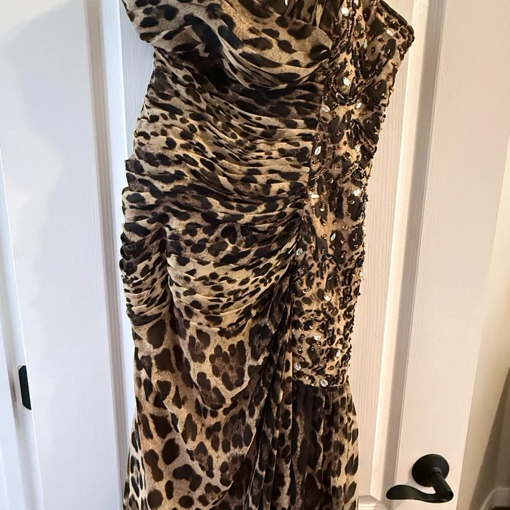 Leopard Print Evening Gown - Picture 2 of 9